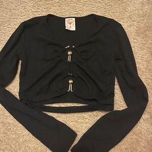 Long sleeve sexy crop top
